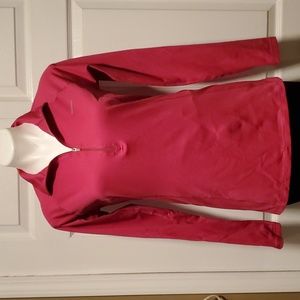 Reebok Play Dry Women's Fuschia Half-Zip Pullover Sweater - Size Large